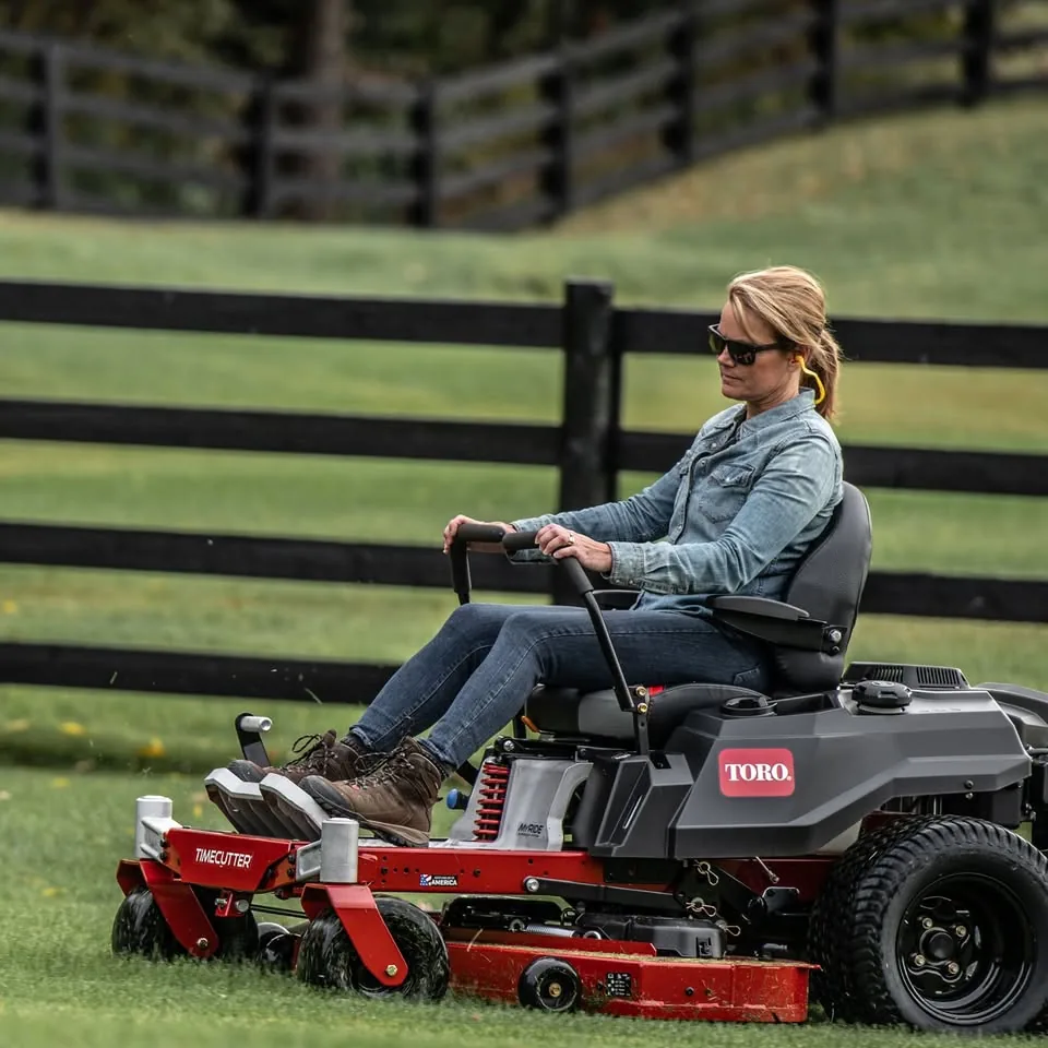Red Toro zero-turn mower